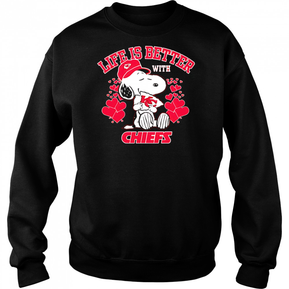 Snoopy Life is Better with Chiefs shirt Sweatshirt