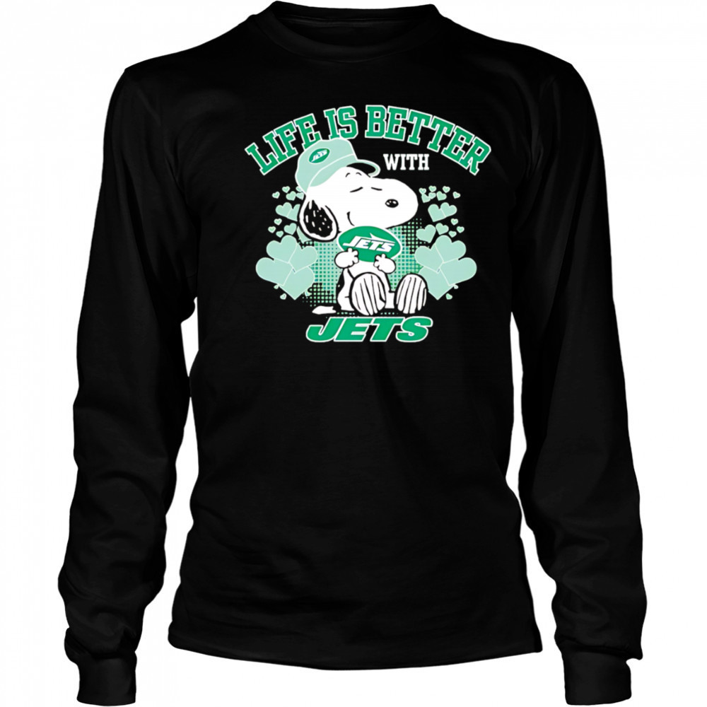 Snoopy Life is Better with Jets shirt Long Sleeved