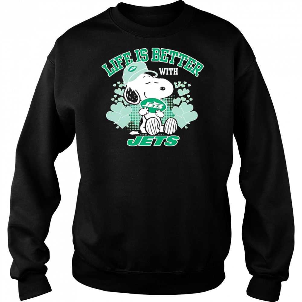 Snoopy Life is Better with Jets shirt Sweatshirt