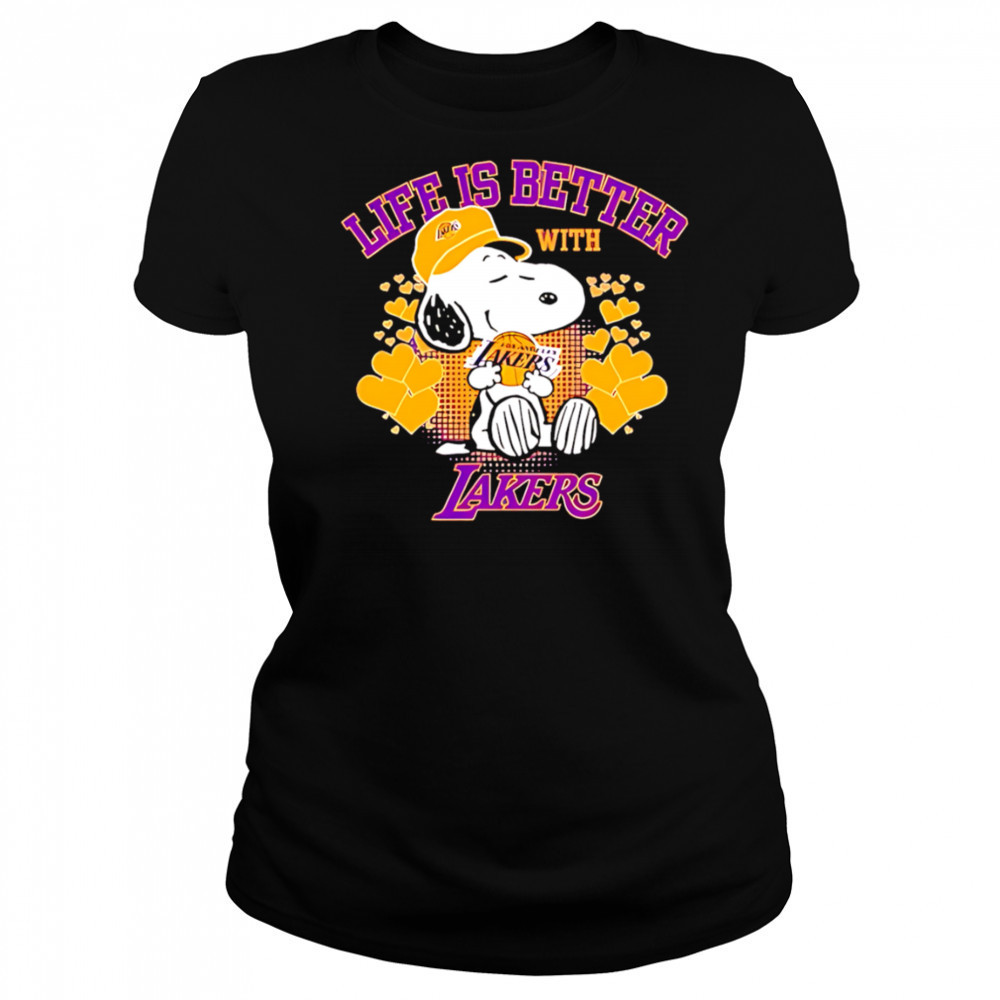 Snoopy Life is Better with Lakers shirt Women's T-shirt