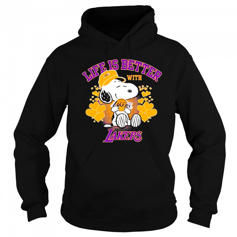 Snoopy Life is Better with Lakers shirt Hoodie
