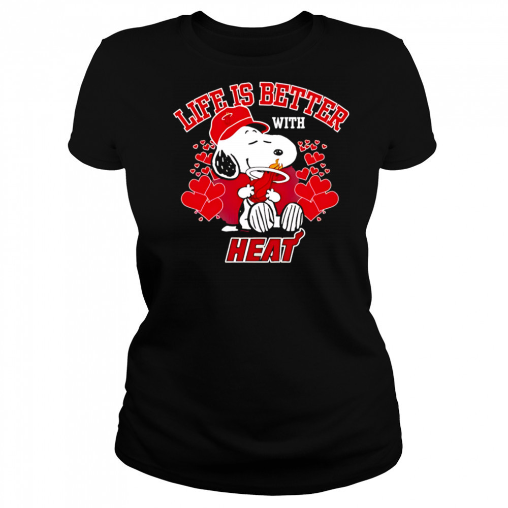 Snoopy Life is Better with Miami Heat shirt Women's T-shirt