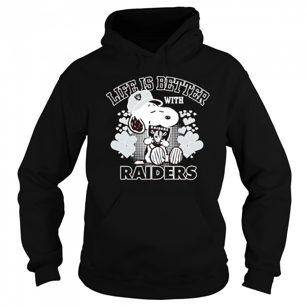 Snoopy Life is Better with Raiders shirt Hoodie