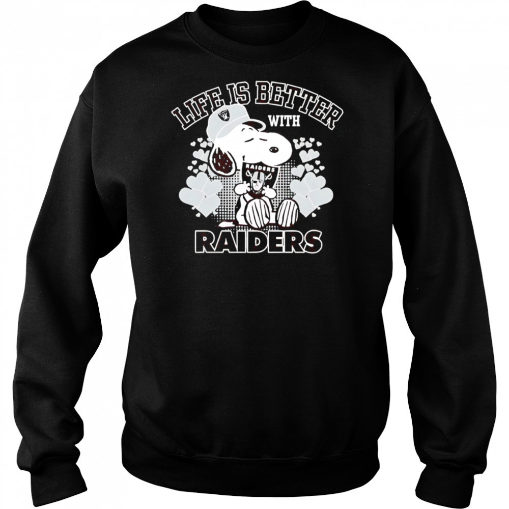 Snoopy Life is Better with Raiders shirt Sweatshirt