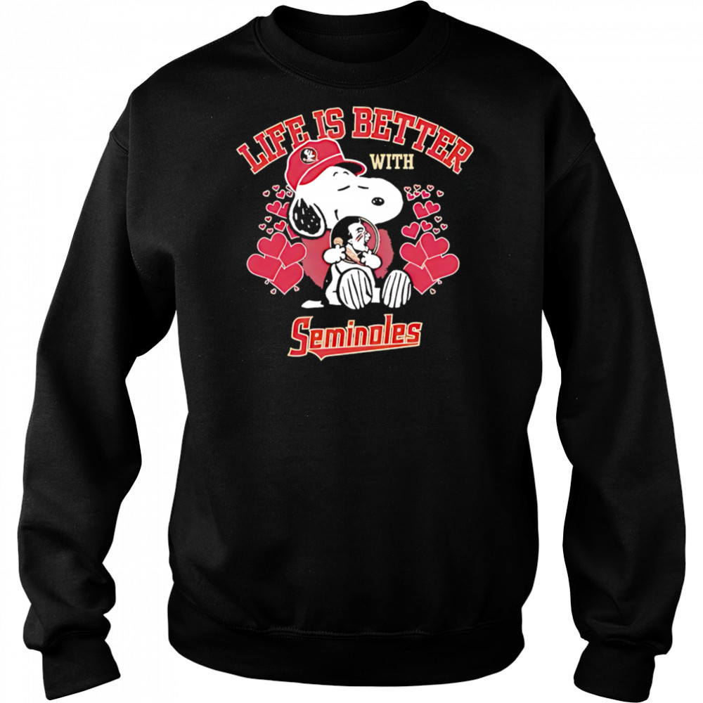 Snoopy Life is Better with Seminoles shirt Sweatshirt