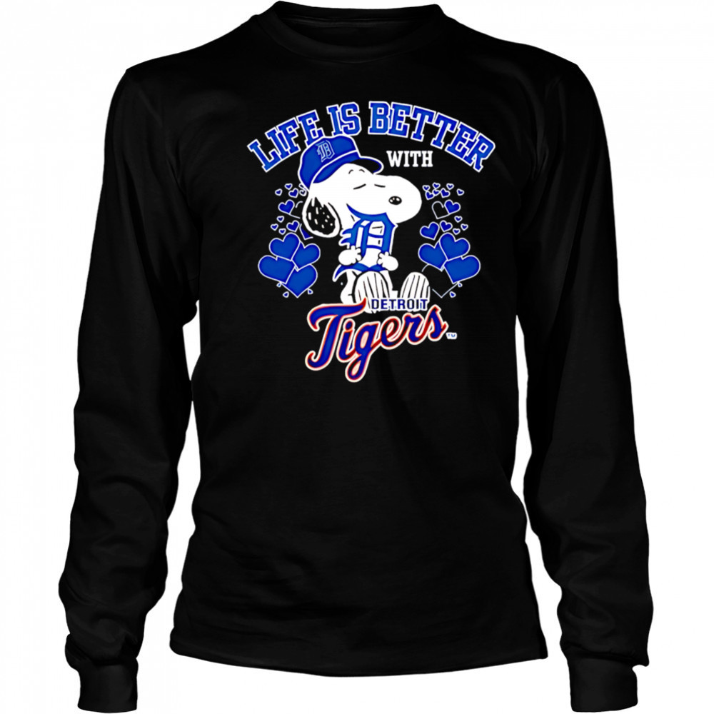 Snoopy Life is Better with Tigers shirt Long Sleeved