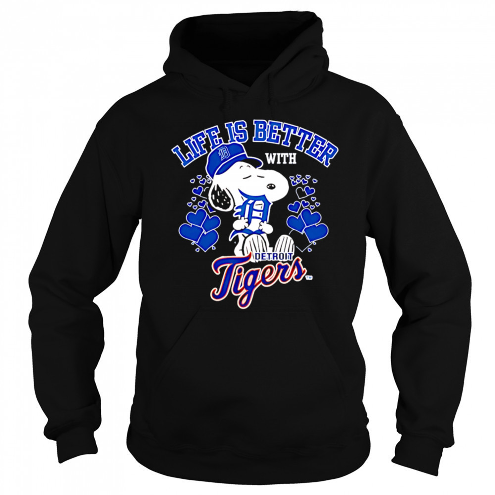 Snoopy Life is Better with Tigers shirt Hoodie