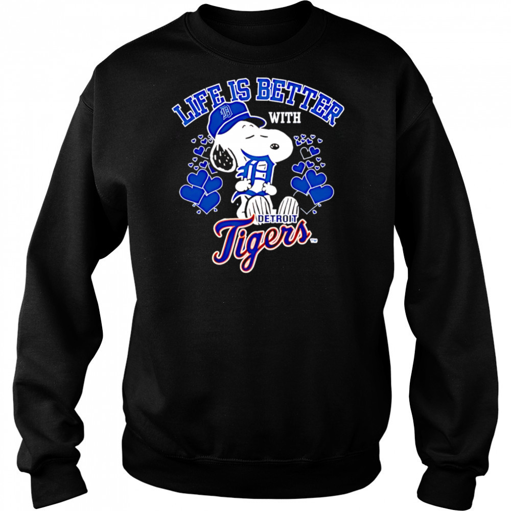 Snoopy Life is Better with Tigers shirt Sweatshirt