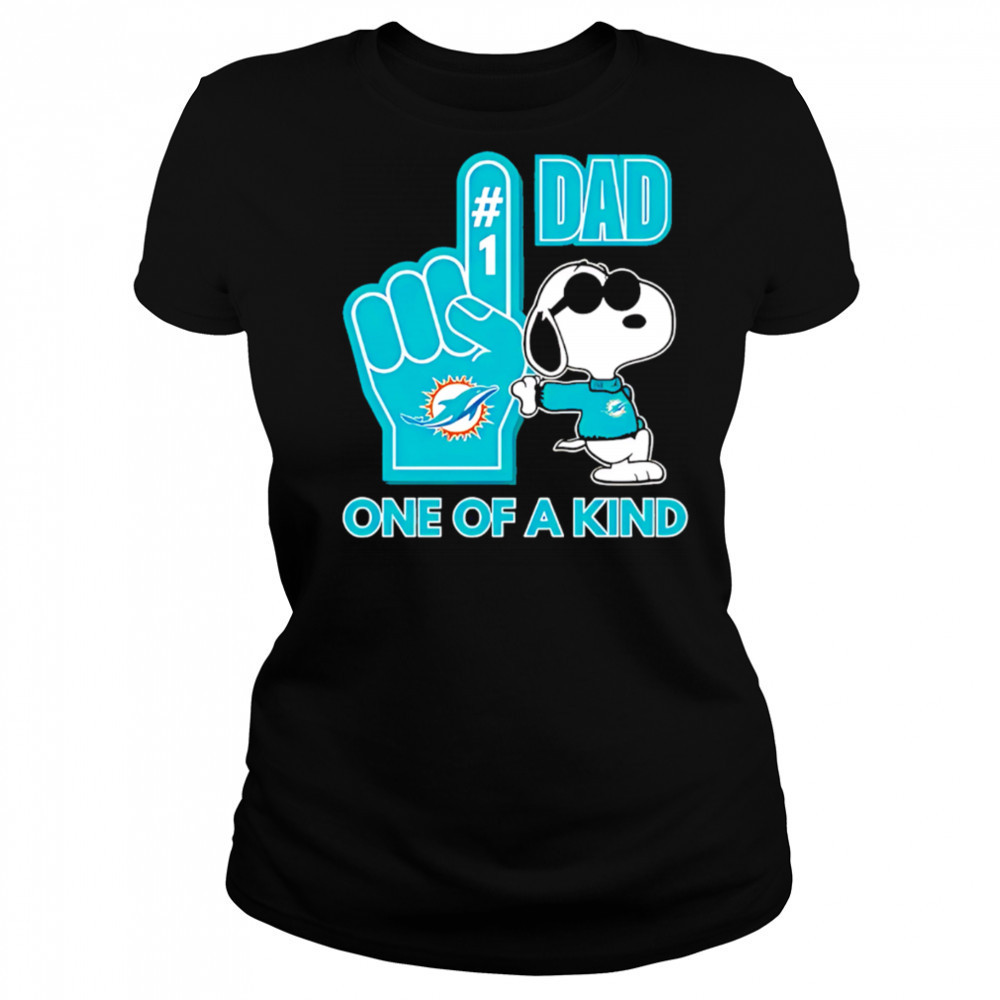 Snoopy Miami Dolphins #1 DAD One of A Kind shirt Women's T-shirt