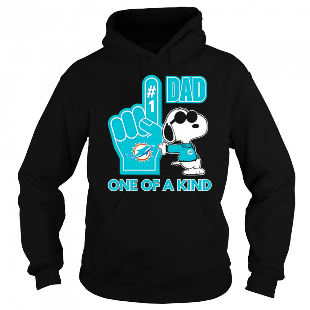 Snoopy Miami Dolphins #1 DAD One of A Kind shirt Hoodie