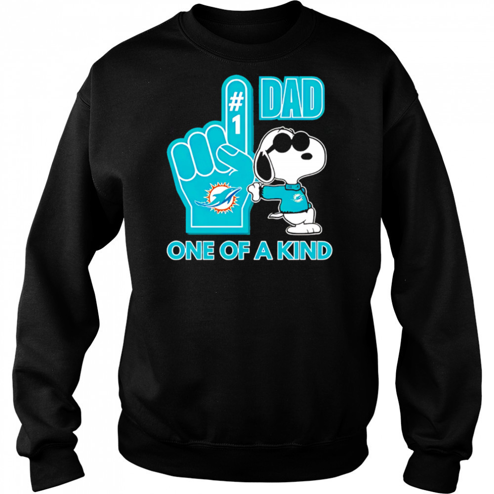 Snoopy Miami Dolphins #1 DAD One of A Kind shirt Sweatshirt