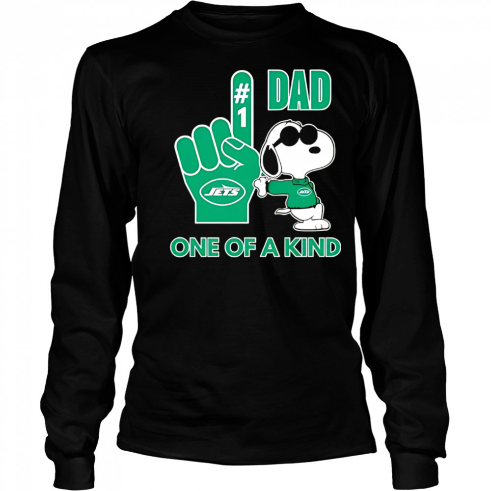 Snoopy New York Jets #1 DAD One of A Kind shirt Long Sleeved