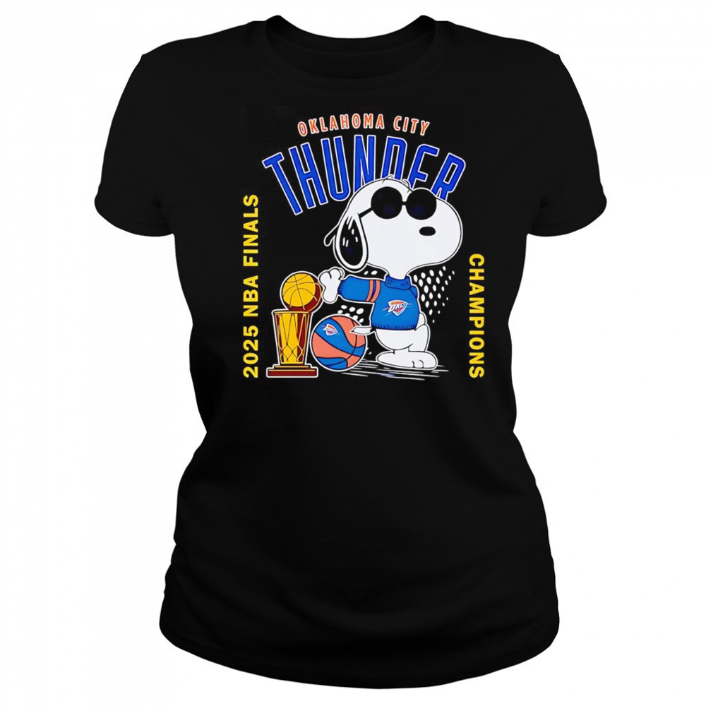 Snoopy Oklahoma City Thunder 2025 NBA Finals Champions shirt Women's T-shirt