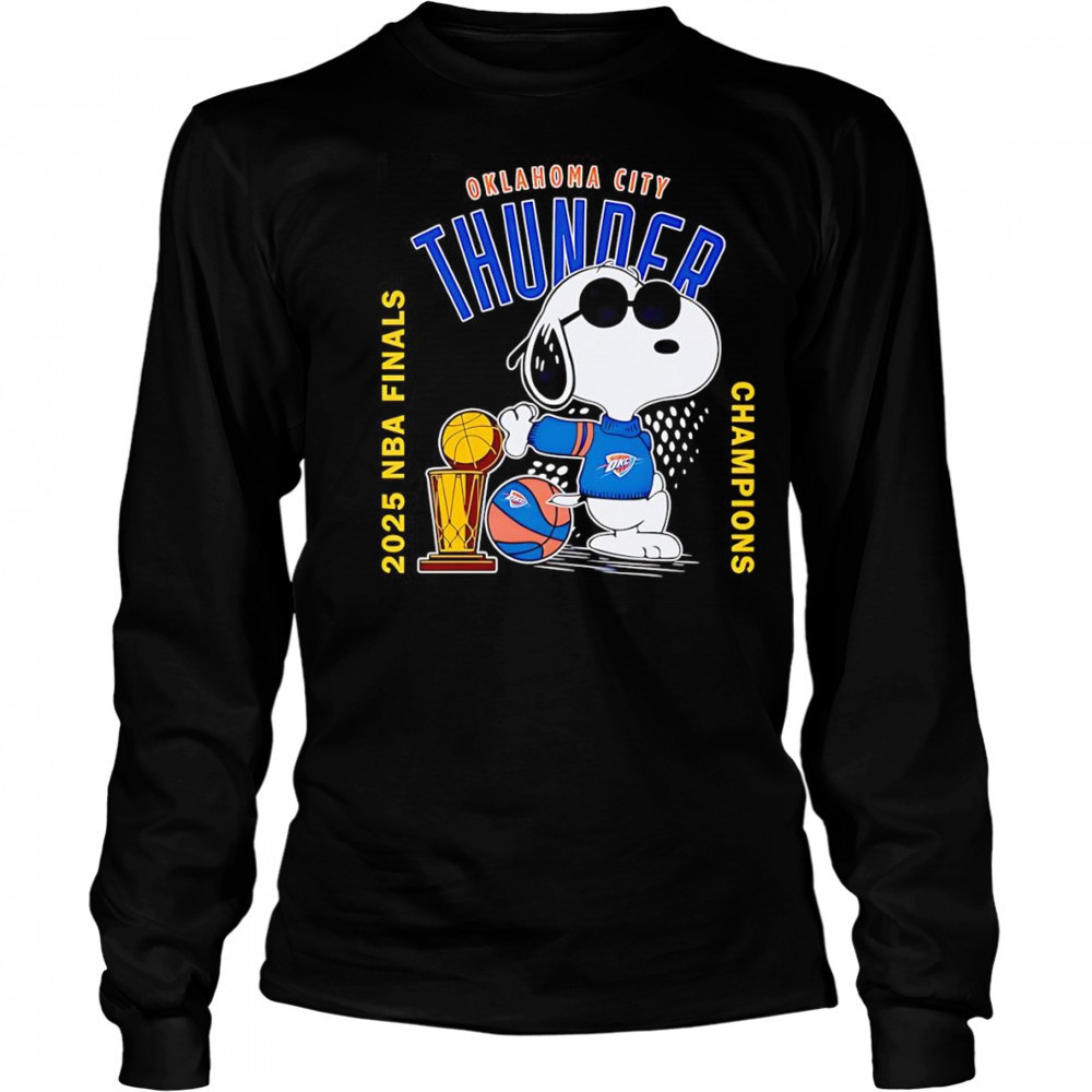 Snoopy Oklahoma City Thunder 2025 NBA Finals Champions shirt Long Sleeved