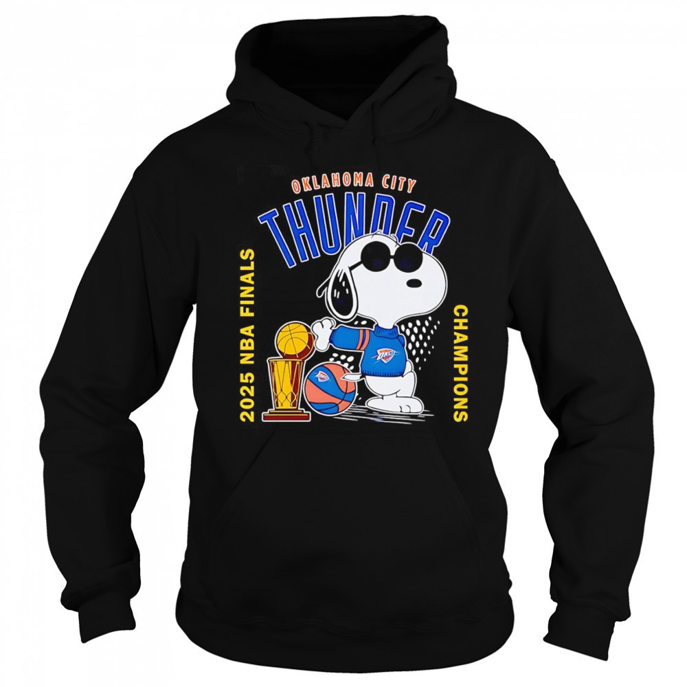 Snoopy Oklahoma City Thunder 2025 NBA Finals Champions shirt Hoodie