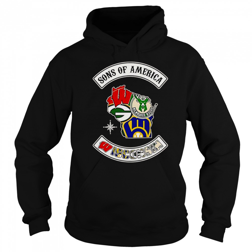 Sons Of America Wisconsin Sports T-Shirt Hoodie