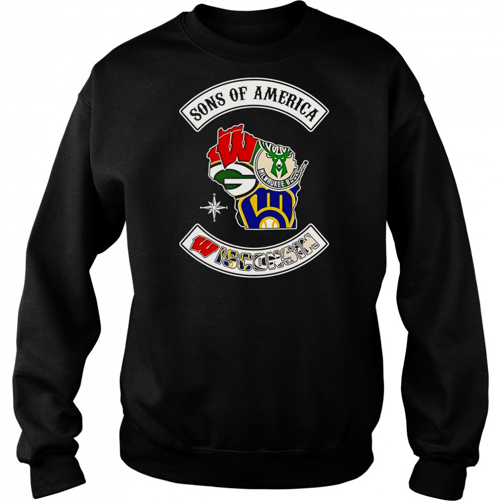 Sons Of America Wisconsin Sports T-Shirt Sweatshirt