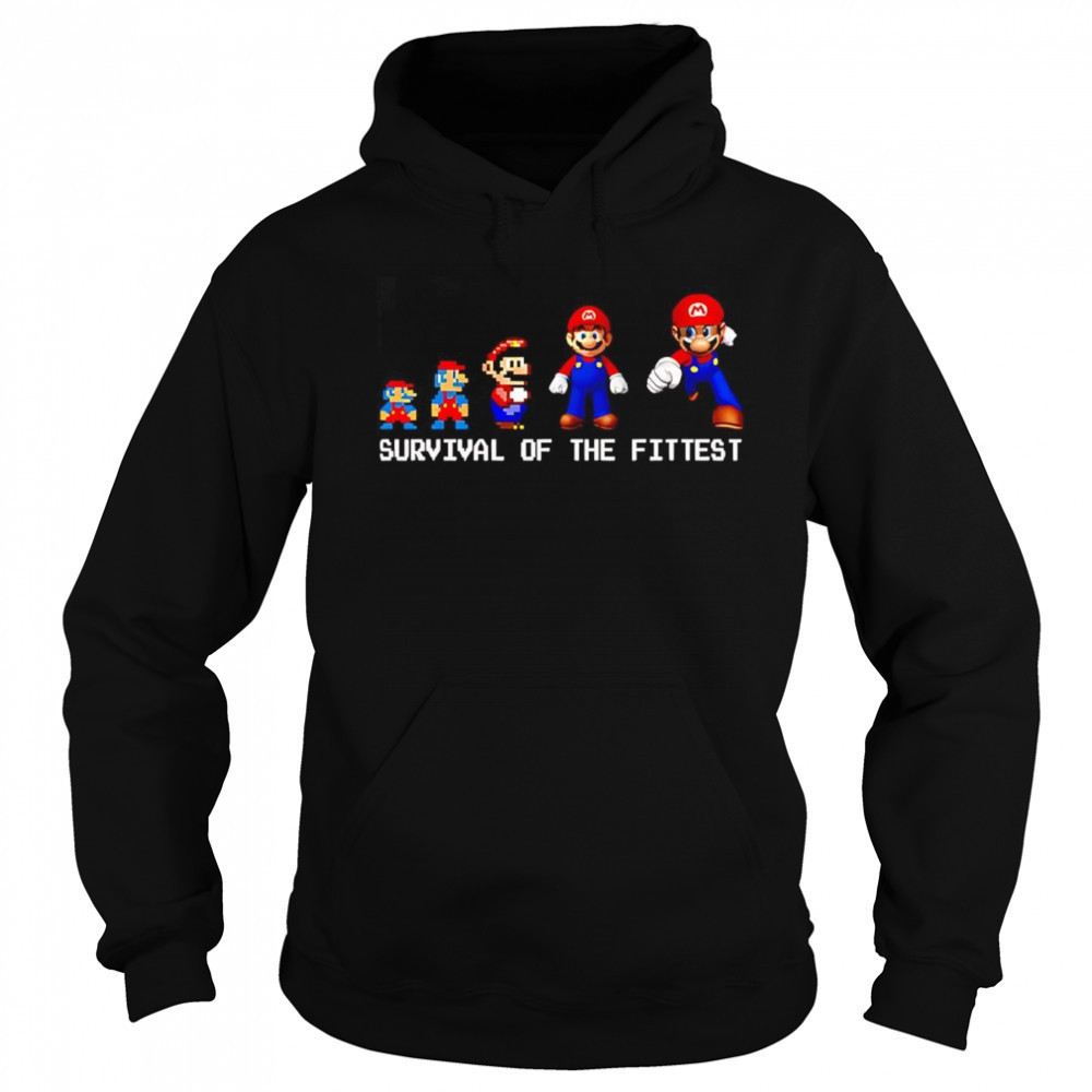 Survival of the fittest Mario shirt Hoodie