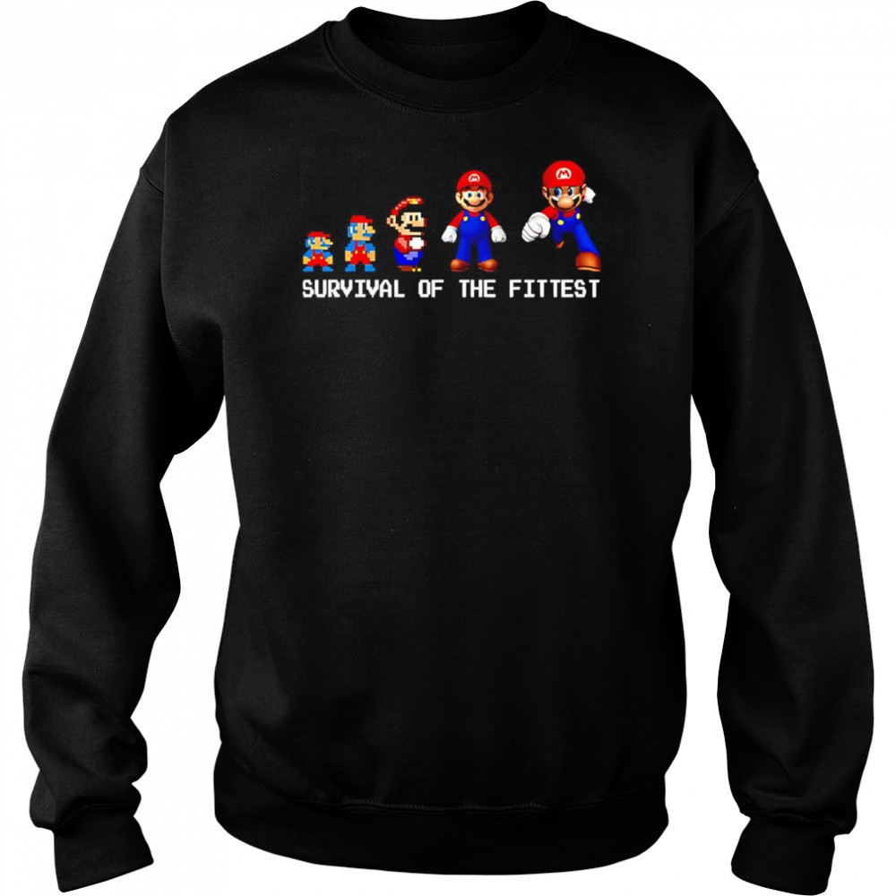 Survival of the fittest Mario shirt Sweatshirt