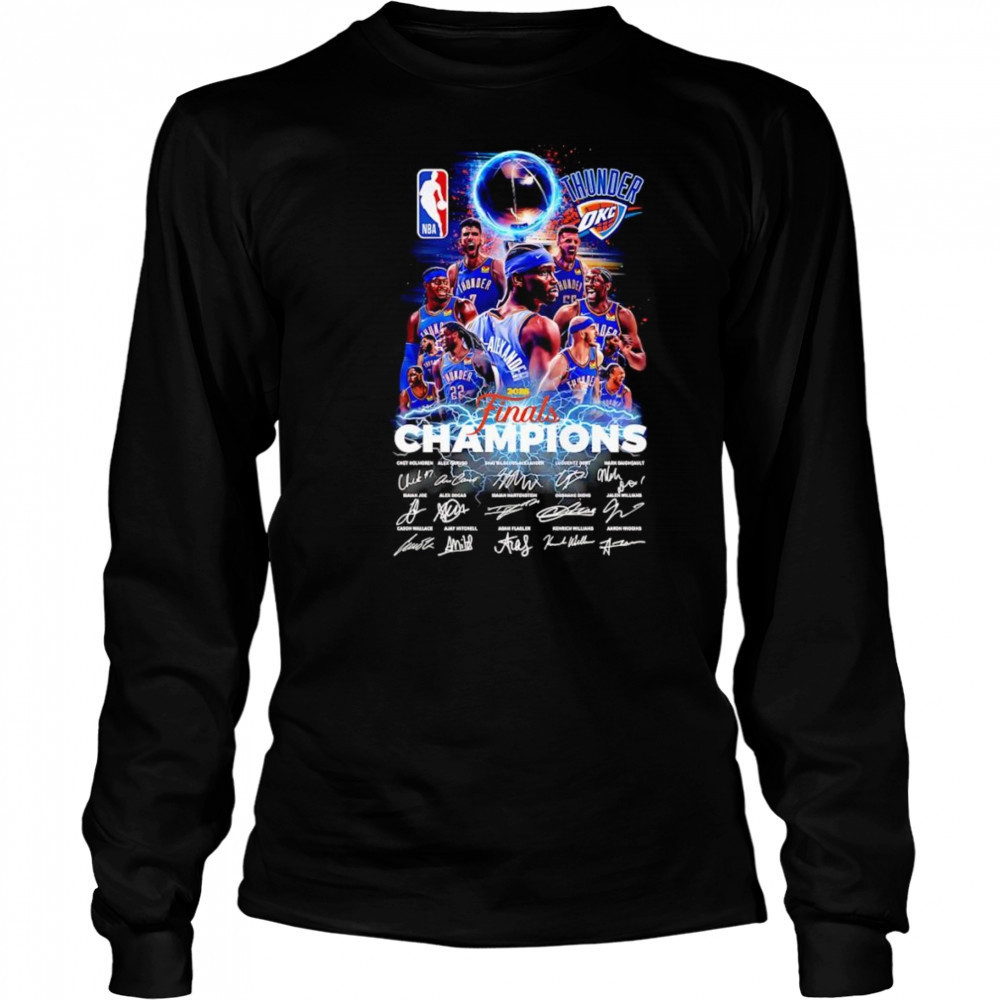 Thunder 2025 Finals Champions signature shirt Long Sleeved