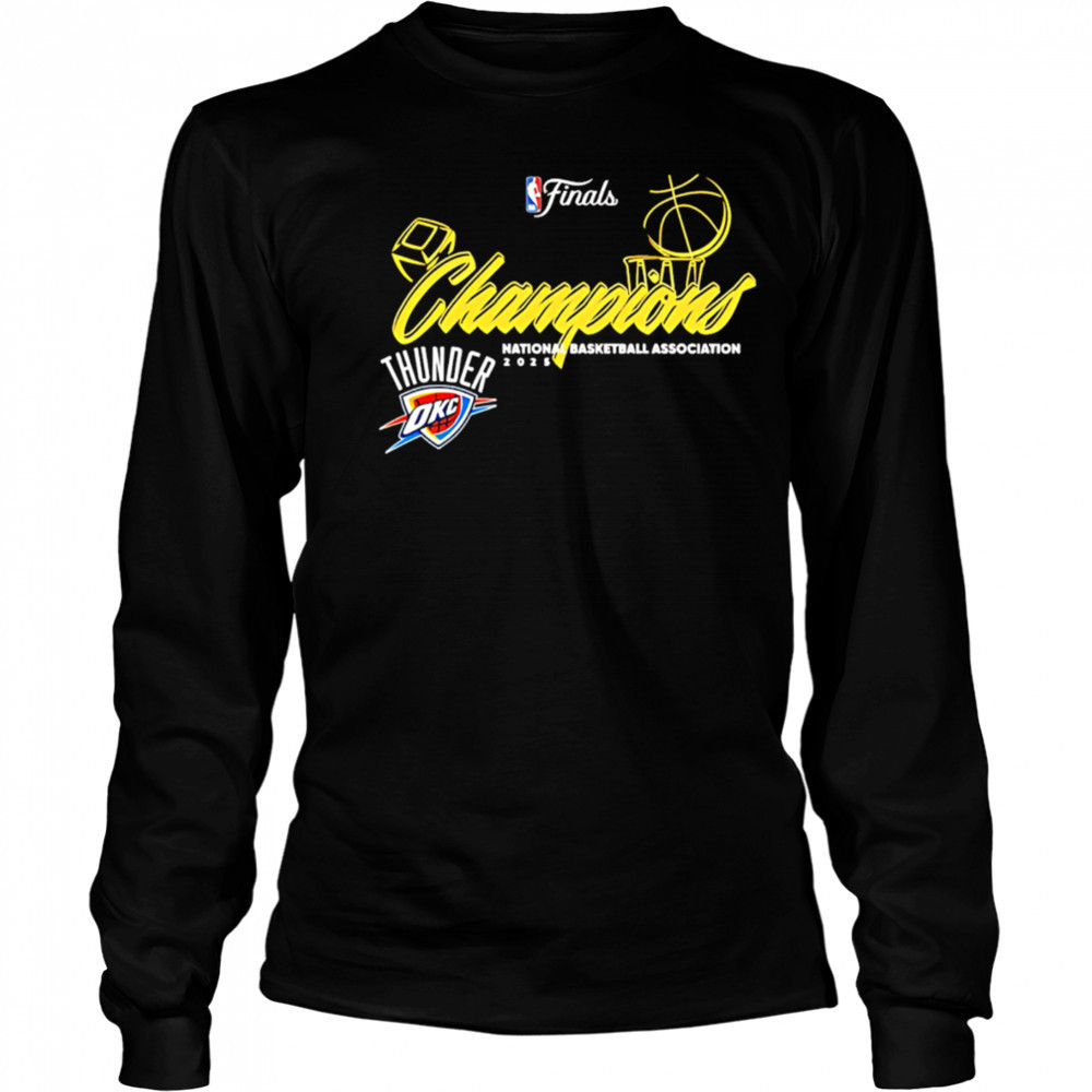 Thunder Final 2025 national basketball association champions design shirt Long Sleeved