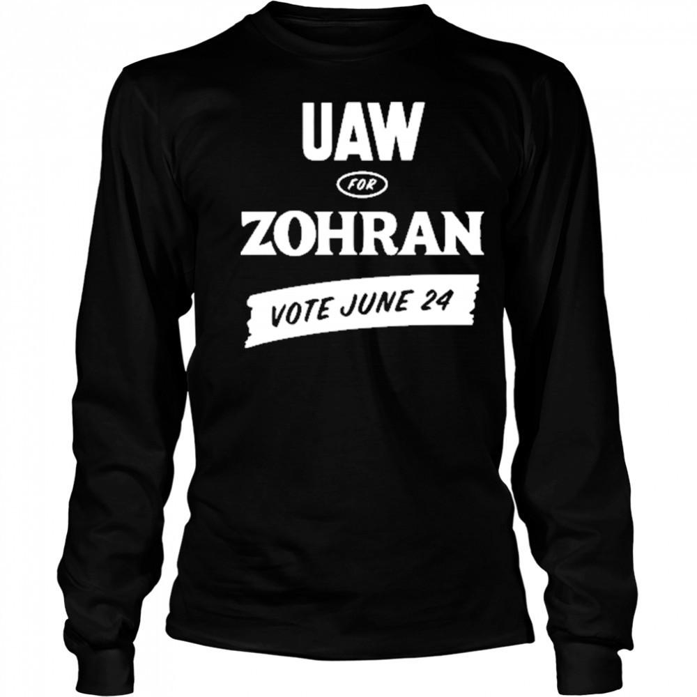 Uaw For Zohran Mamdani T-Shirt Long Sleeved