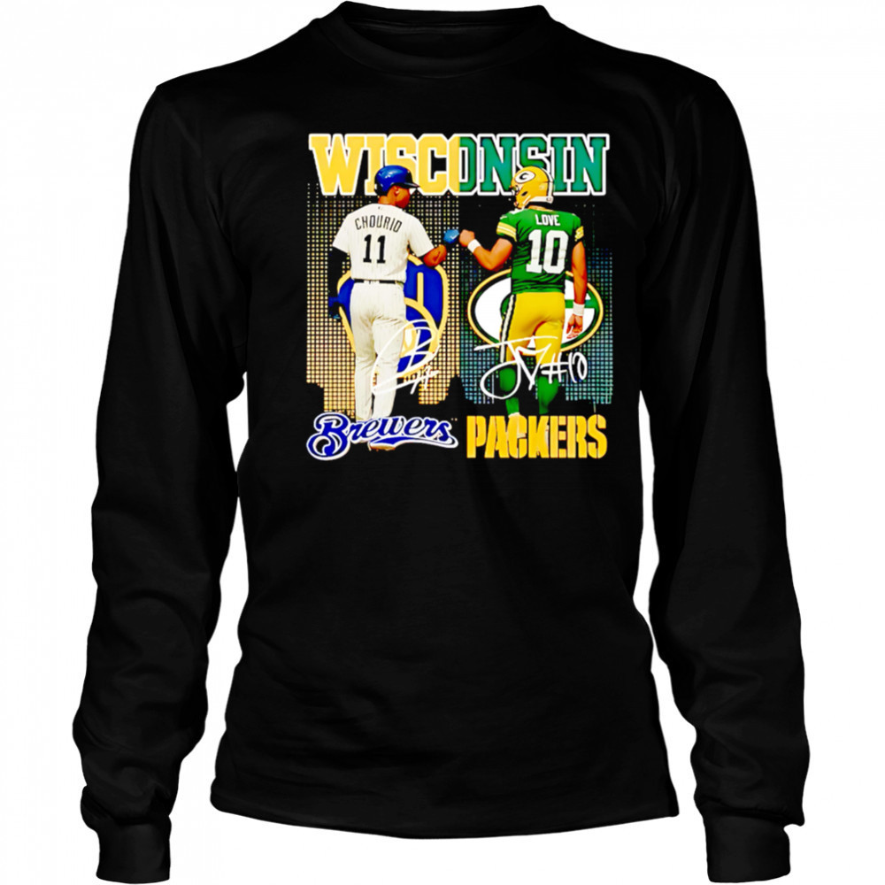 Wisconsin brewers and Packers star power shirt Long Sleeved