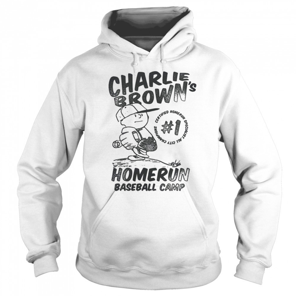 Womens Charlie Brown Homerun Baseball Camp Shirt Hoodie