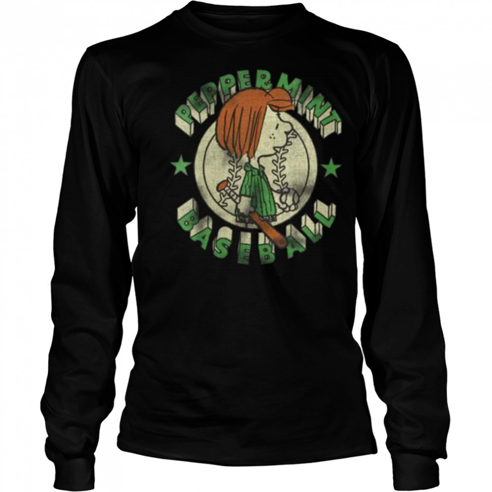 Womens Peppermint Patty Baseball T Shirt Long Sleeved