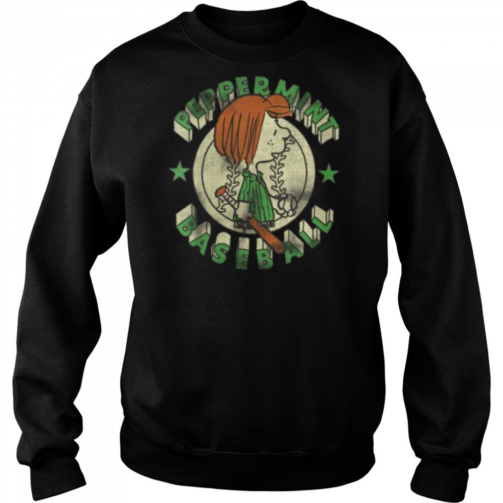 Womens Peppermint Patty Baseball T Shirt Sweatshirt