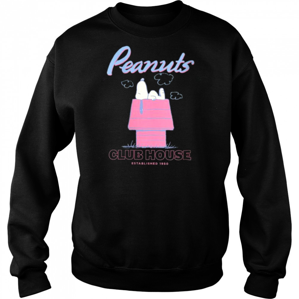 Womens Snoopy Club House Shirt Sweatshirt