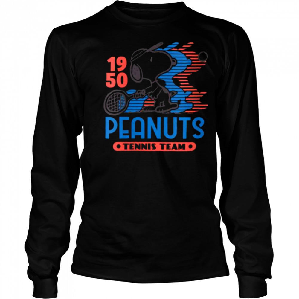 Womens Snoopy Tennis Team Shirt Long Sleeved