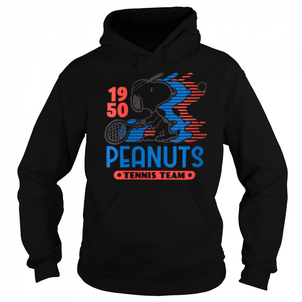 Womens Snoopy Tennis Team Shirt Hoodie
