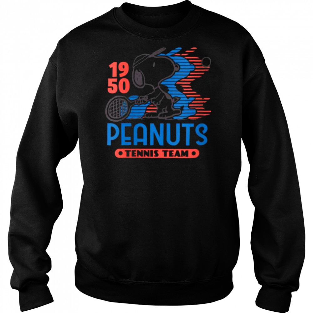 Womens Snoopy Tennis Team Shirt Sweatshirt